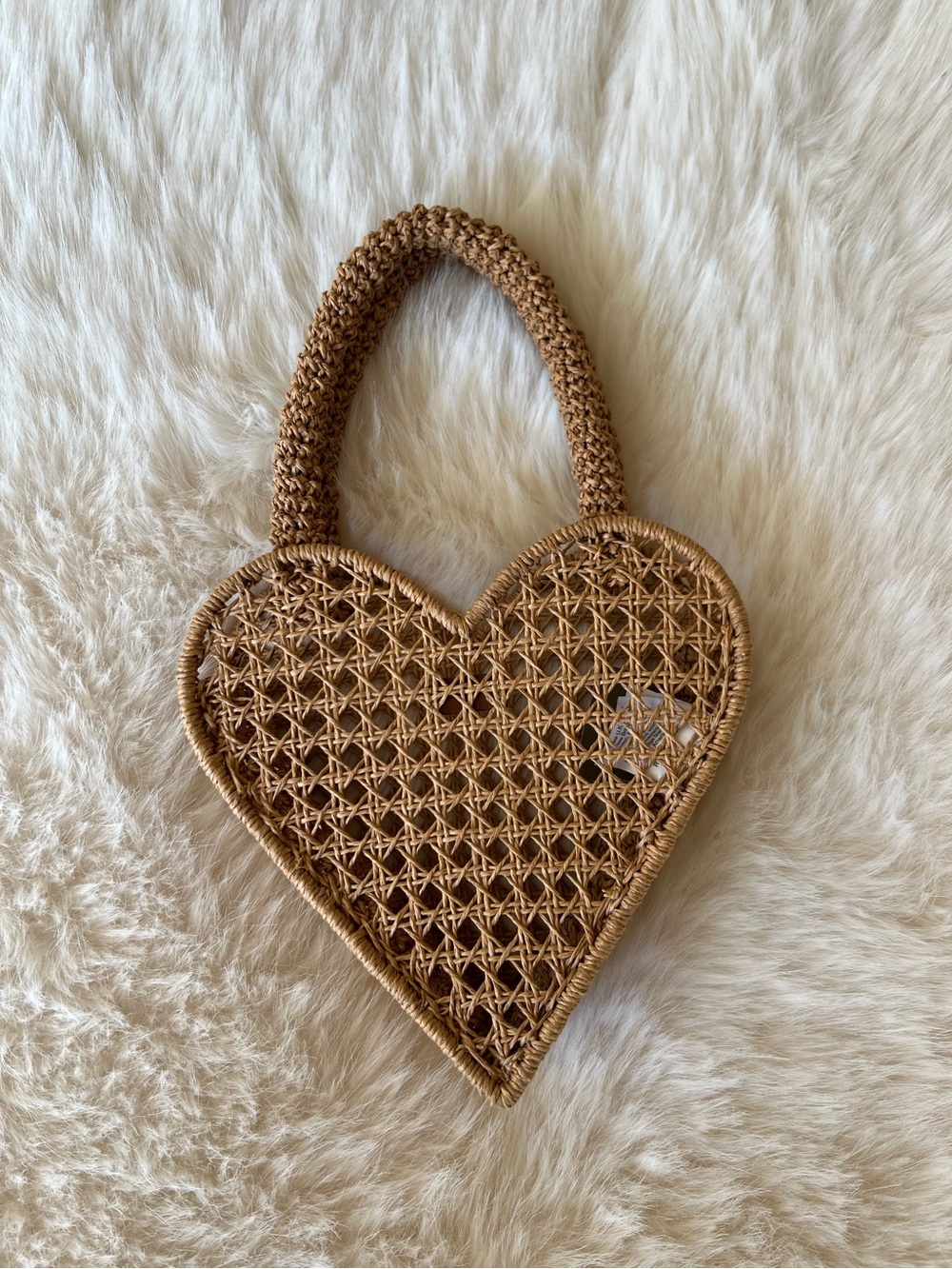 J.Crew Straw Heart Bag Raffia Bag